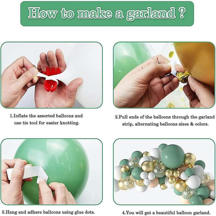 117pcs Avocado Green Balloon Garland Set, for Baby Shower Birthday