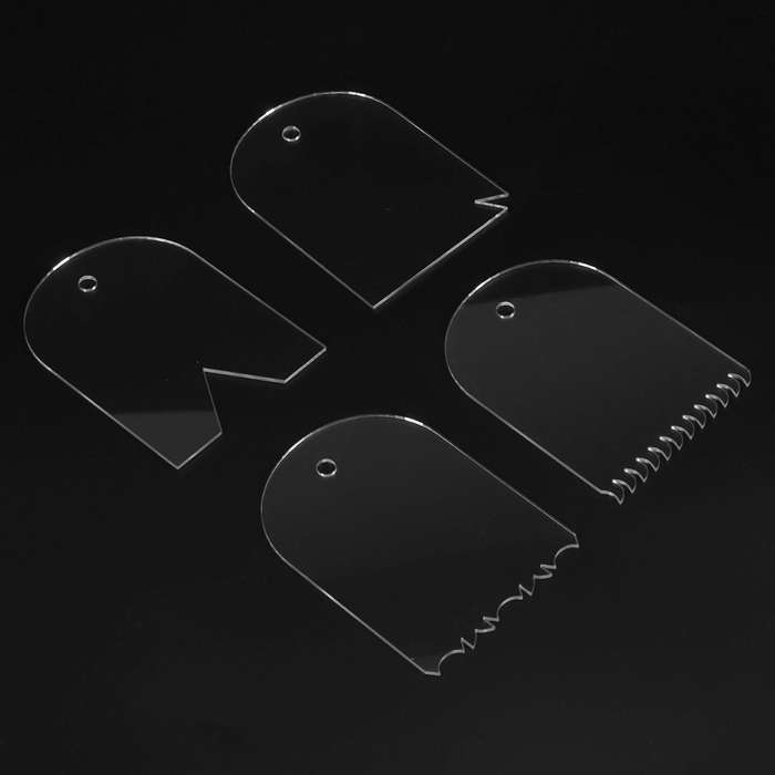 Transparent Acrylic Scraper Cream Scraper 22-piece Set Scraper