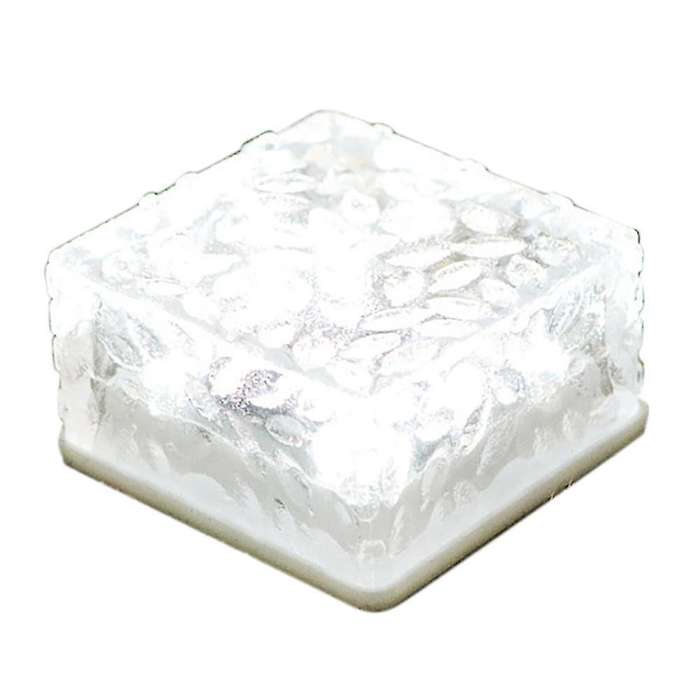 Led Solar Ice Square Lights for Garden Courtyard Pathway Decoration A