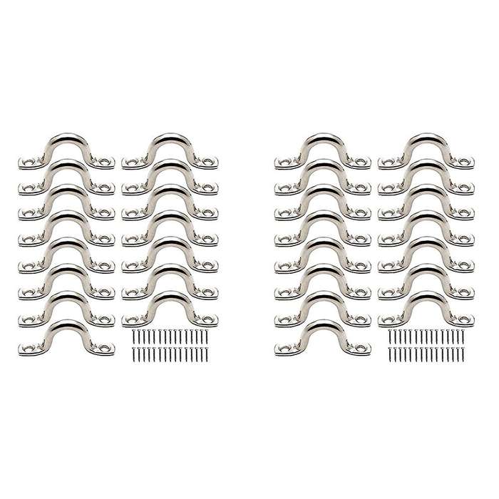 30pcs Stainless Steel Peck Plate Eye Plates Ceiling Hook Eye Plate