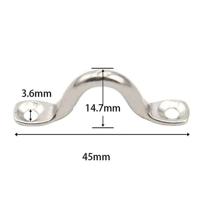 30pcs Stainless Steel Peck Plate Eye Plates Ceiling Hook Eye Plate