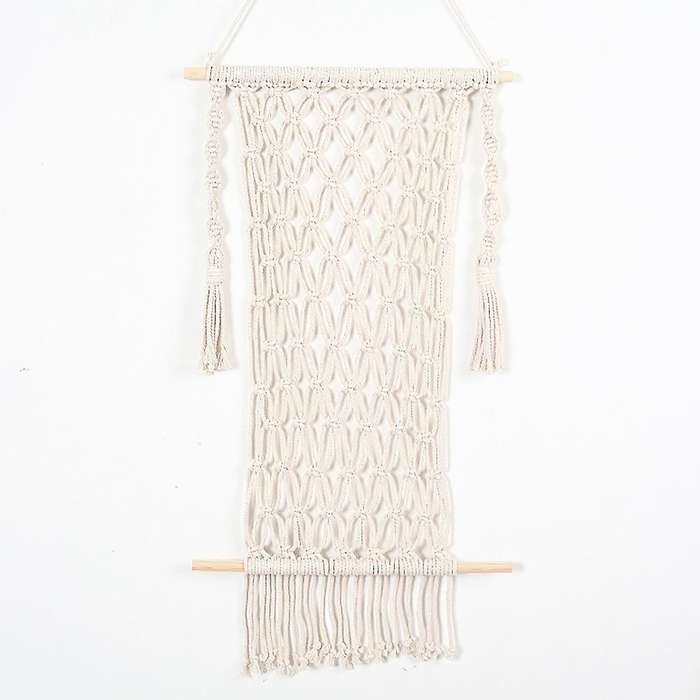 Macrame Magazine Storage Organizer Wall Hanging Decor Mail Key Holder