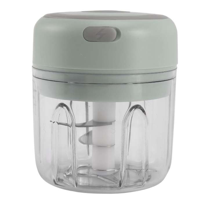 Electric Mini Garlic Chopper Slicer, Wireless Portable (green)