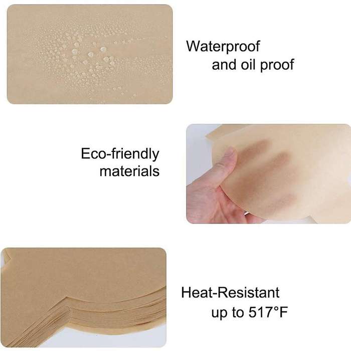 Baking Sheets with Lift Tabs Non-stick Precut Baking Parchment