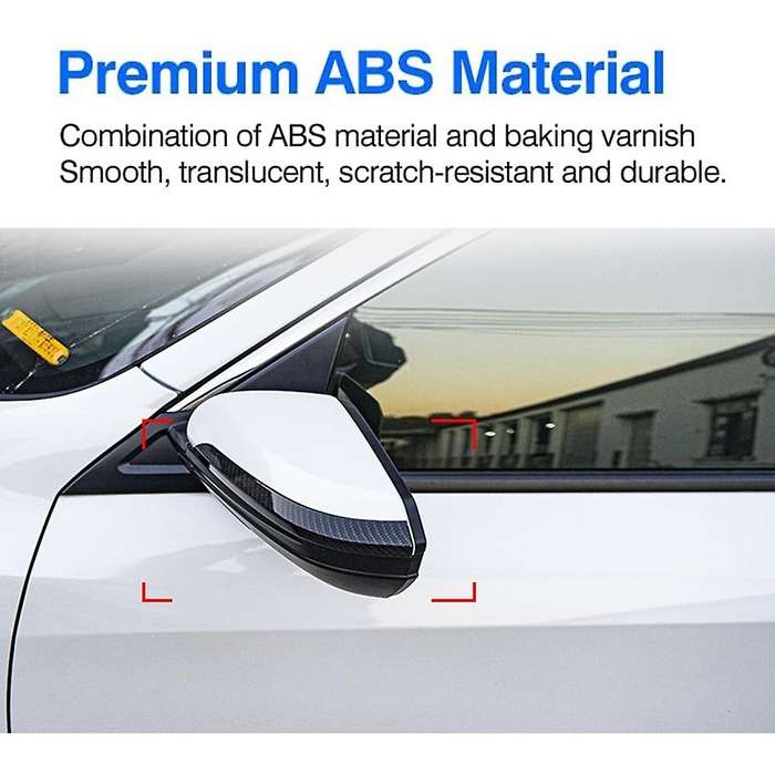 Rearview Mirror Trim for Honda 10th Gen Civic 2016-2020, Carbon Fiber
