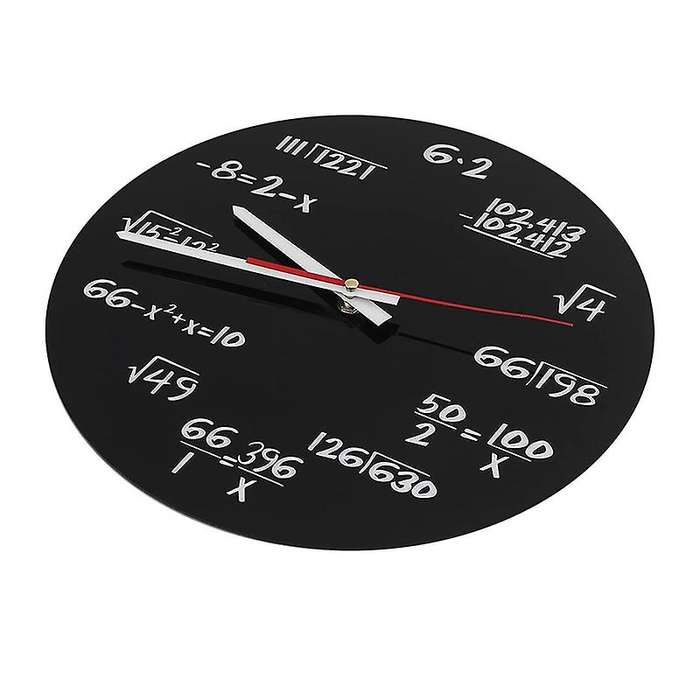 Math Formulas Clock Quiz Clock In Black and White Unique Math