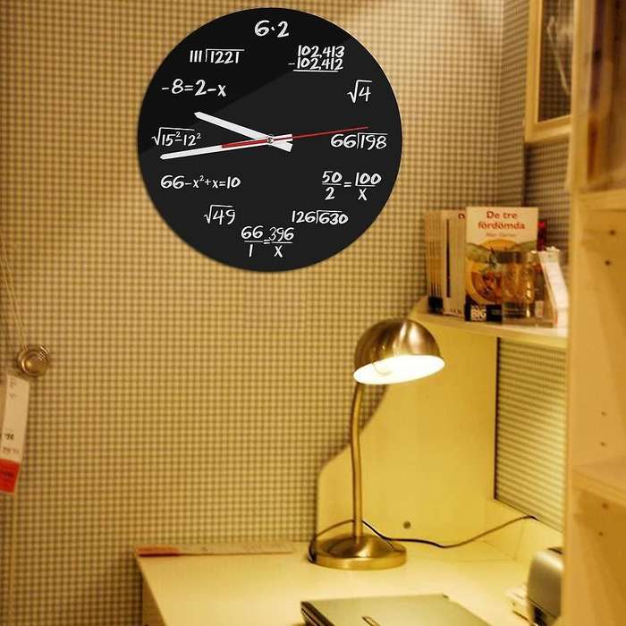 Math Formulas Clock Quiz Clock In Black and White Unique Math