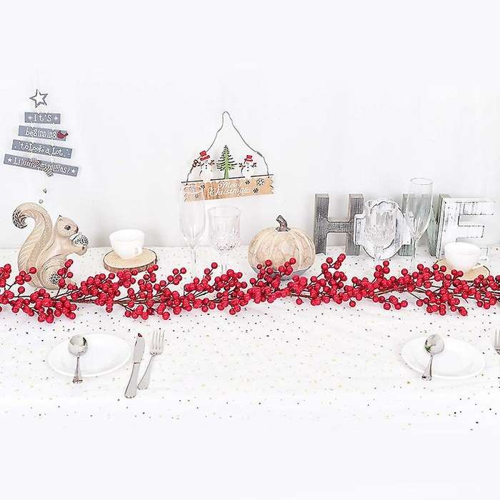 6.39ft Red Berry Christmas Artificial Garland for Christmas Decor