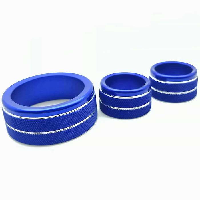 For Tundra 2014-2021 Air Conditioner Switch Cd Button Knob(blue 3pcs)
