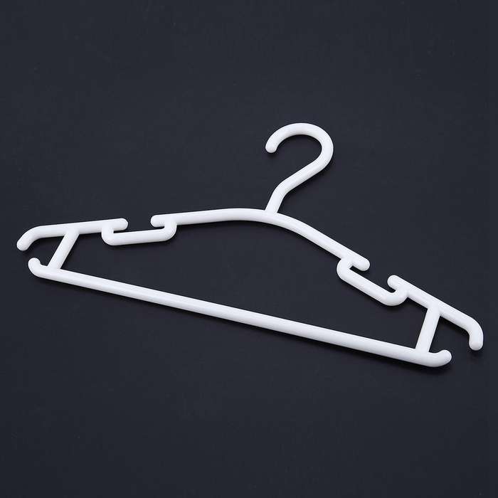 White - Pack Of 20 Pieces Hanger Non-slip Pp Hangers 27 X 15 Cm
