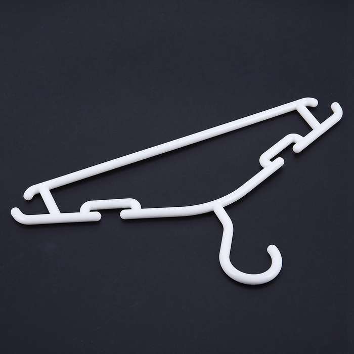 White - Pack Of 20 Pieces Hanger Non-slip Pp Hangers 27 X 15 Cm
