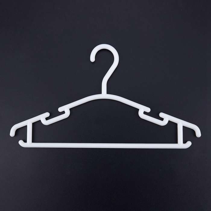 White - Pack Of 20 Pieces Hanger Non-slip Pp Hangers 27 X 15 Cm
