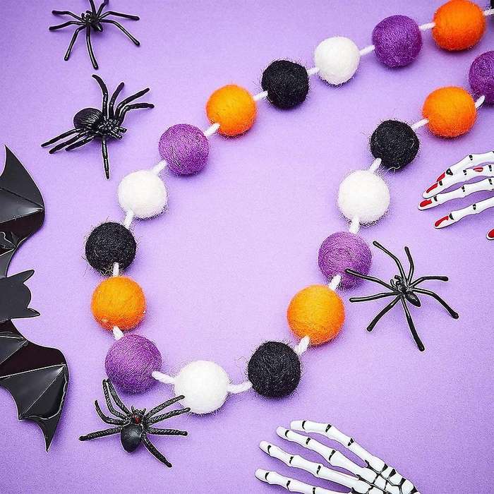 3 Pcs Wool Felt Ball for Mardi Gras Easter Halloween Decor B