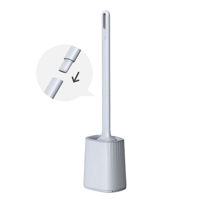 Toilet Brush with Quick Drying Brush Holder (grey)