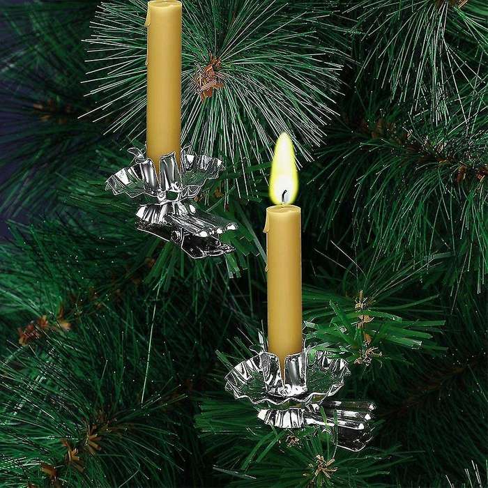 30pcs Candle Holders Clip Candles Clips for Christmas Birthday Party