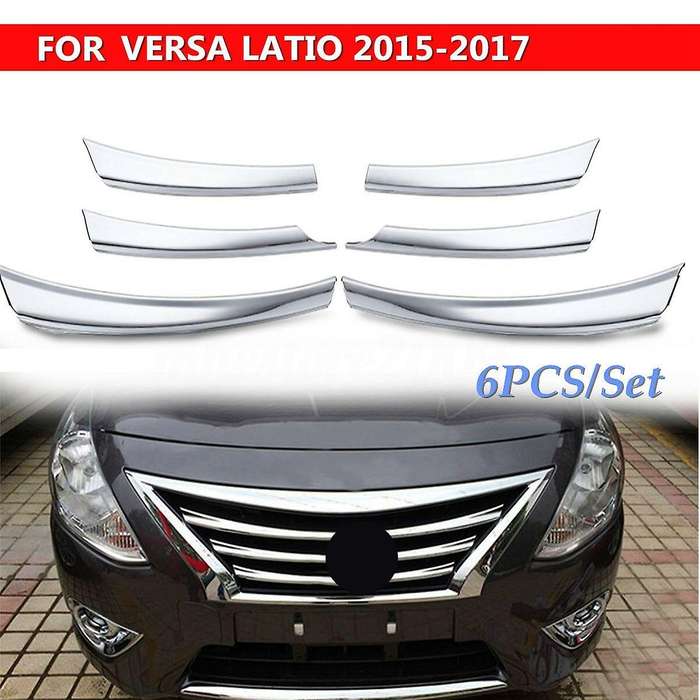 Car Front Mesh Grille Bumper Cover Trim for Nissan Versa Latio Almera