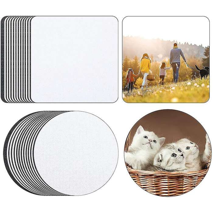 24pcs Of Sublimation Blank Coaster Blank Coaster Rubber Coaster