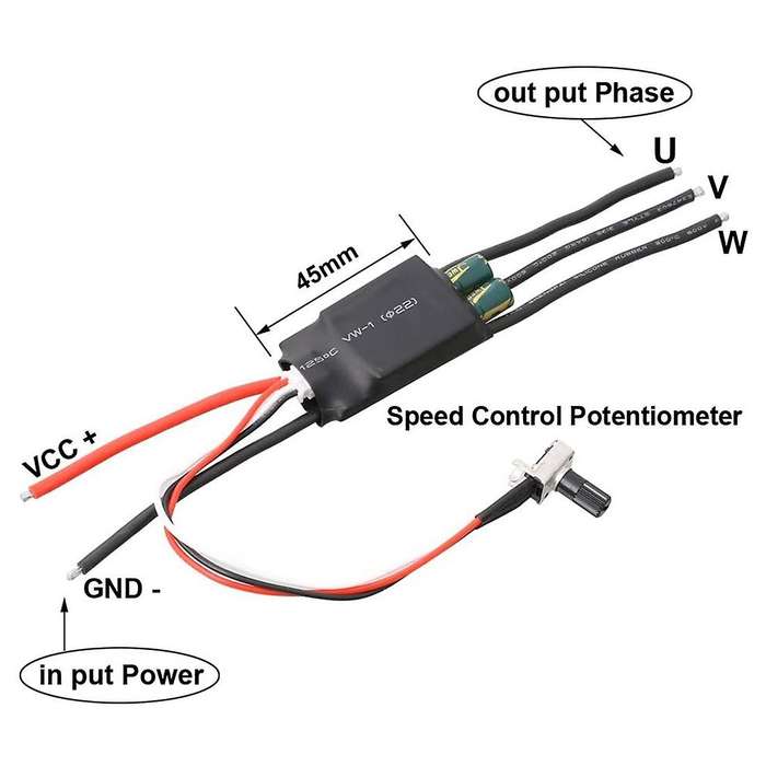 Dc 7-24v 200w Bldc 3 Phase Brushless Motor Driver Board