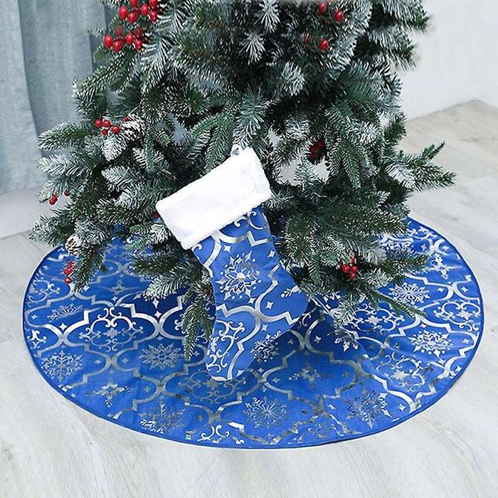 1 Set Christmas Tree Skirt with Stocking for Home Decoration, Red