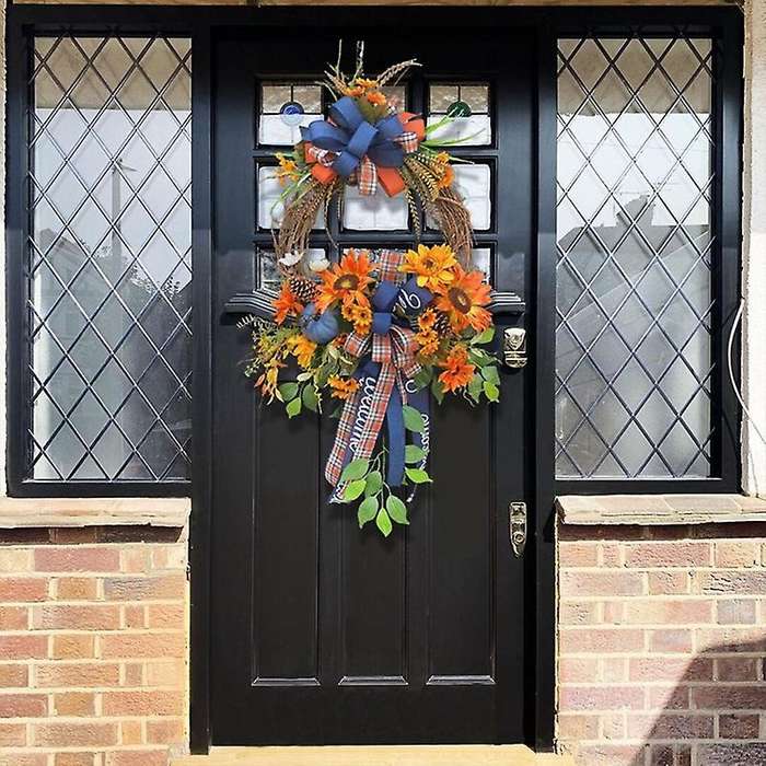 Simulation Garland Front Door Wreath Pendant Door Hanging Home Decor