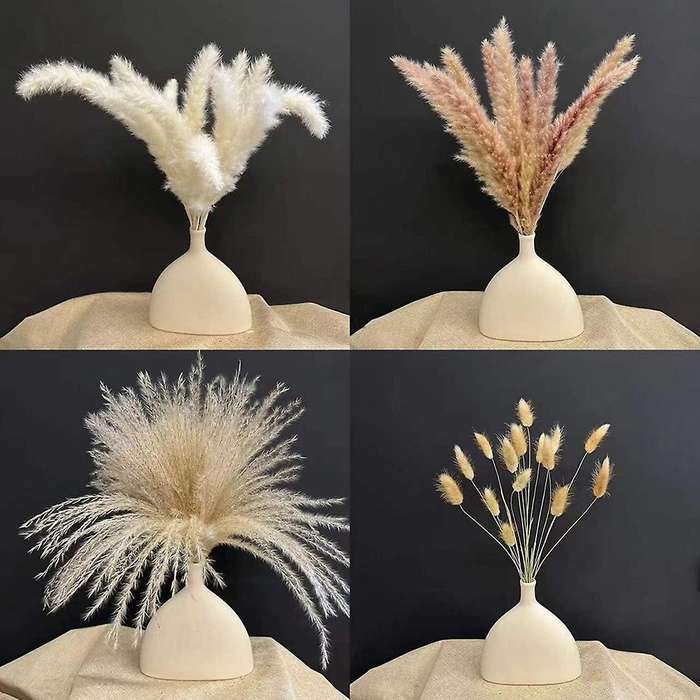 75pcs Dried Pampas Grass Decor, 17.5inch Dry Flowers