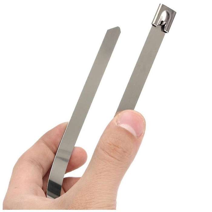 30 Pcs 0.39 Inch X 15.75 Inch Stainless Steel Metal Cable Zip Straps