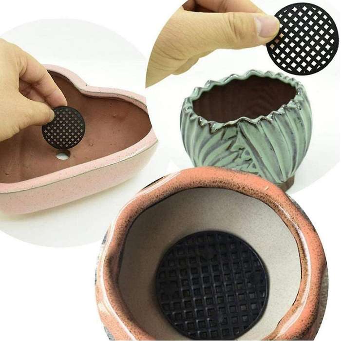200 Pcs Flower Pot Mat, Absorbent Flower Pot Hole Round Mat (4.5cm)