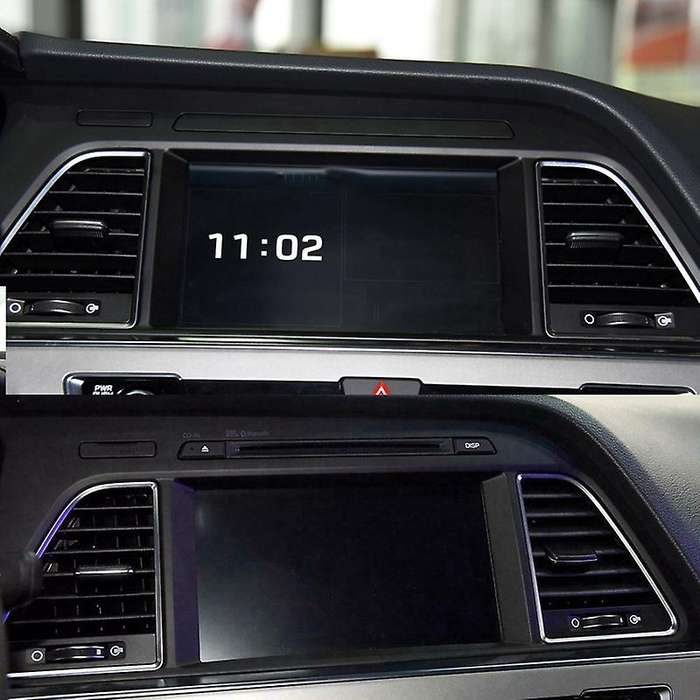For Hyundai Sonata 2015-2017 Red Carbon Fiber Dvd Gps Navigation