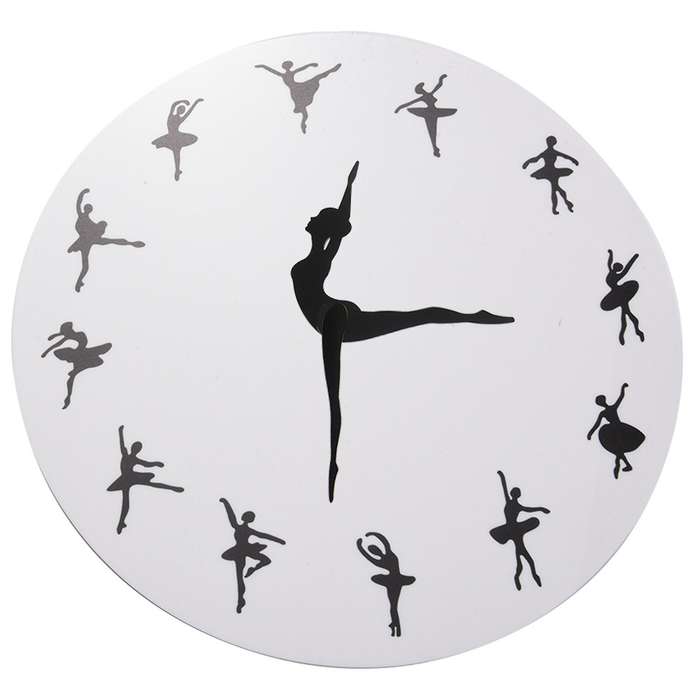Charming Ballerina Wall Clock Baby Girl Decor Wall Clock Wall Watch