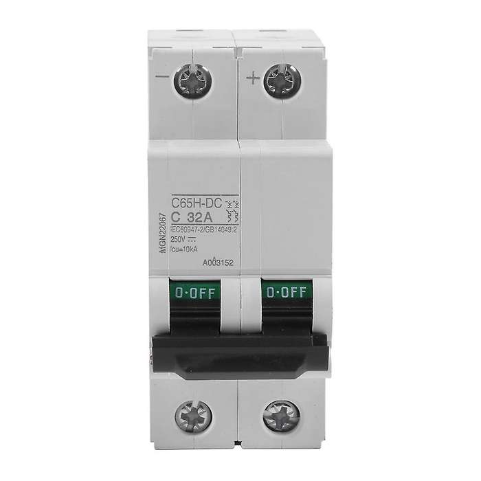 C65h-dc 2p Miniature Circuit Breaker 63a for Solar Panel Grid System