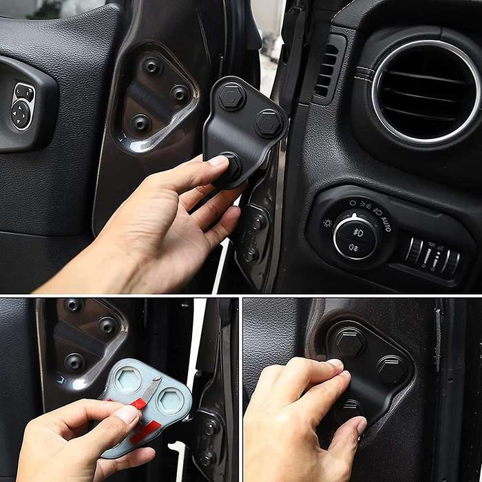 Door Lock Cover & Door Screw Cover Trim Accessories for Jeep
