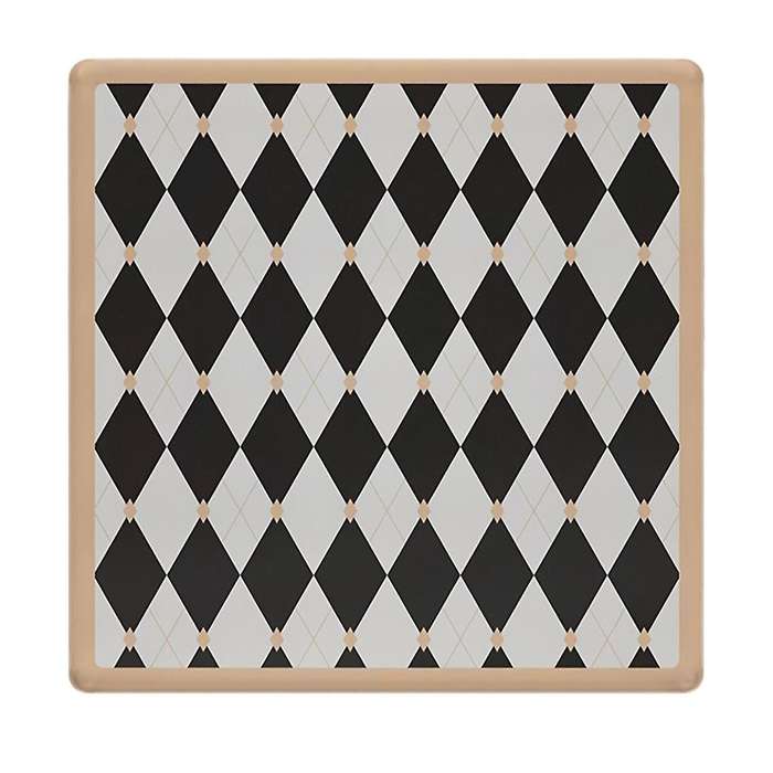 4 Pcs Coffee Shop Chessboard Lattice Acrylic Coaster Decoration(a)