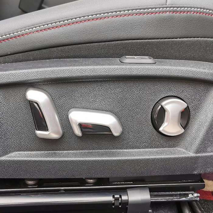 6pcs Car Seat Adjustment Switch Cover Trim For-id.4x Id4x 2022 Silver