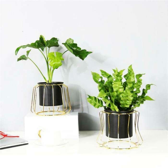 Metal Plant Stand Rack Outdoor Planter Display Holder Decor Black A