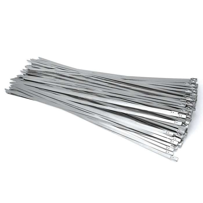 100pcs Strip Wire 304 Stainless Steel Self-locking 4.6mm Cable Tie