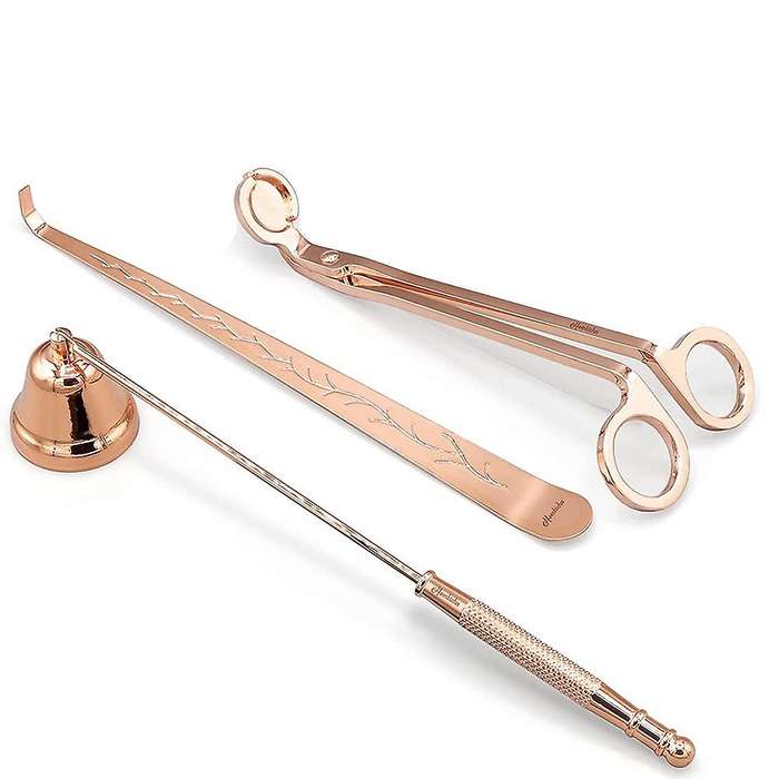 Candle Snuffer, Wick Trimmer and Dipper, 3-in-1 Set for Candle Lovers