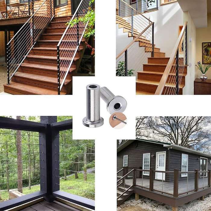 20 Pcs Protector Sleeves for 1/8inch 5/32inch 3/16inch Cable Railing