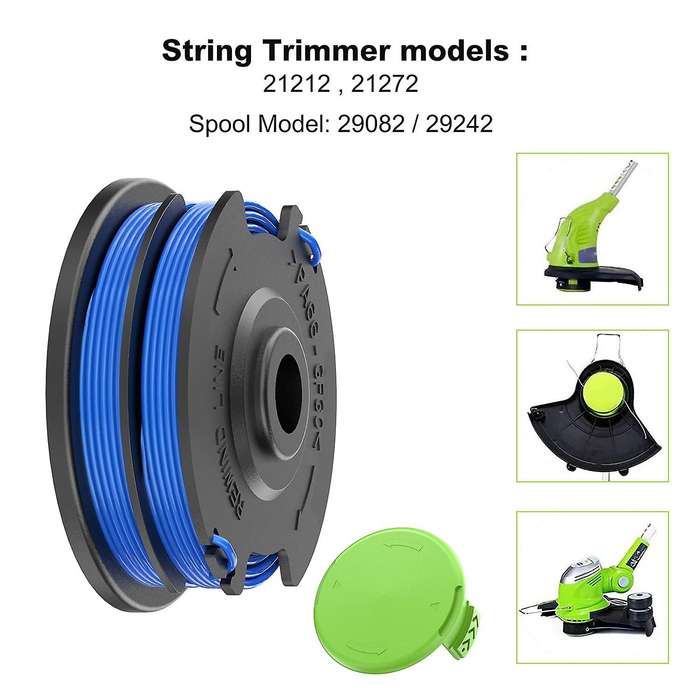 29242/29082 27ft 0.065inch String Trimmer Dual Line for Greenworks