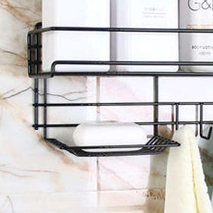 Home Kitchen Bathroom Wall Hanging Shelves Self-adhesive Storage