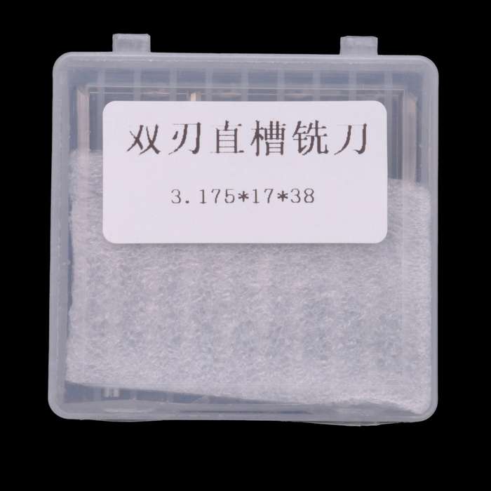 20pcs 2 Flute Bits 3.175mm Straight Tungsten Steel Milling Cutter