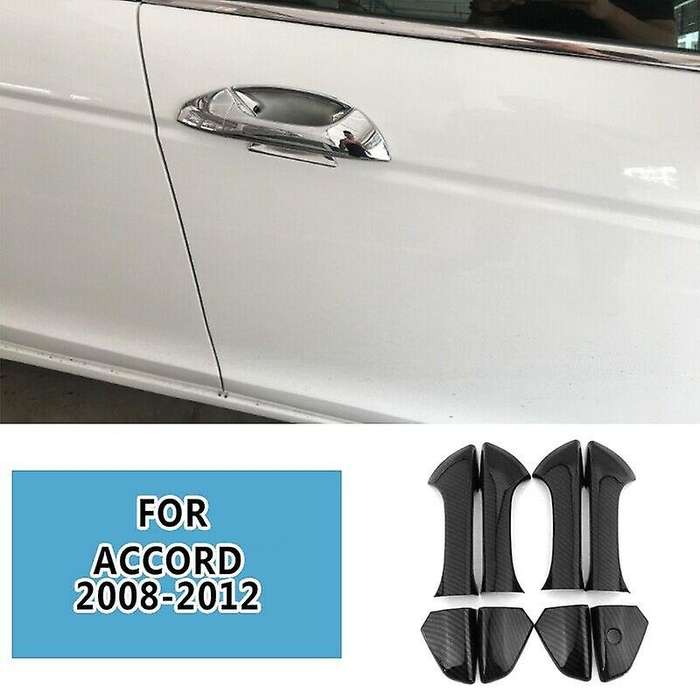 Carbon Fiber Side Door Handle Covers Trims for Honda Accord Sedan