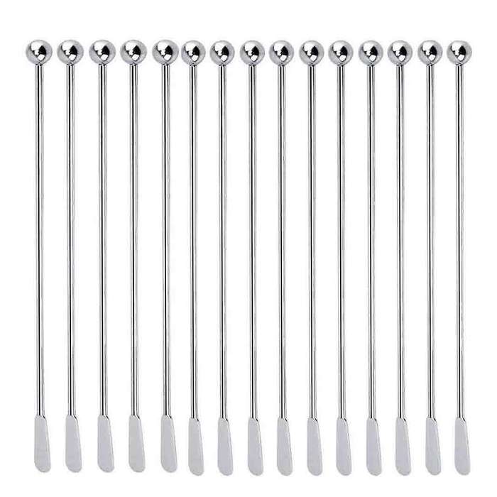 15 Pcs Reusable Swizzle Sticks with Small Rectangular Paddles