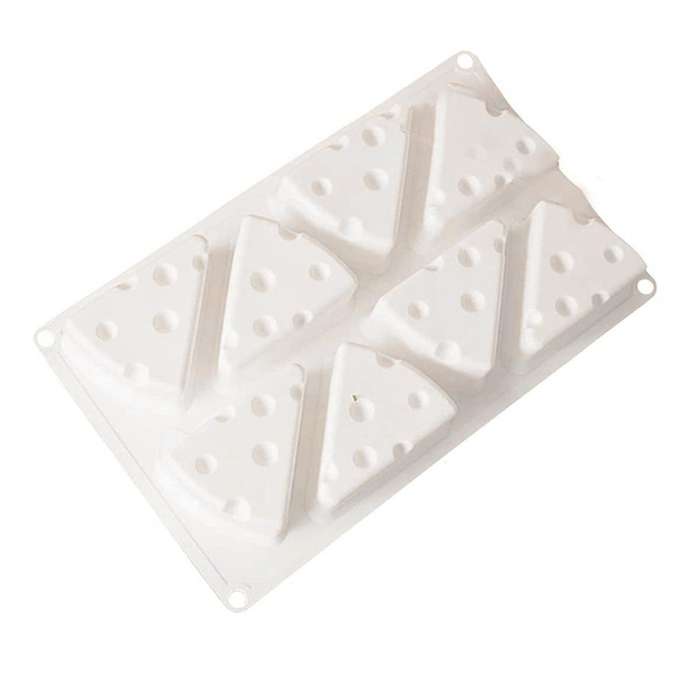 2 Pieces Of Cheese Shaped Silicone Molds 8 Cavity Shaped Cake Molds