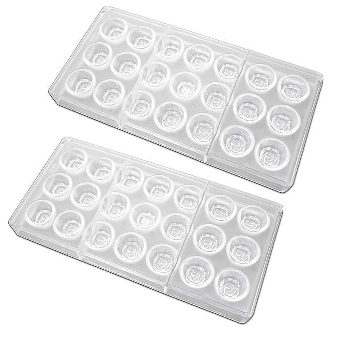 2 Pack Rose Shape Polycarbonate Chocolate Mold Candy Making Molds