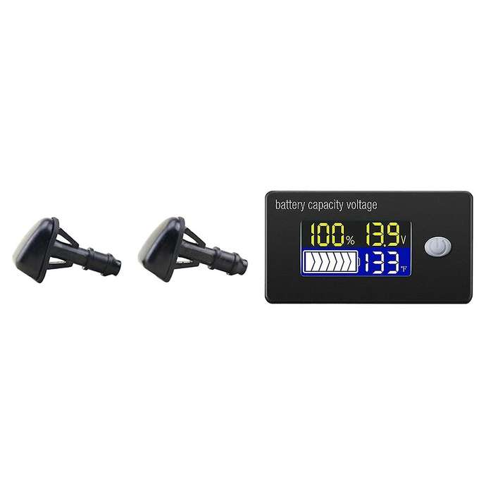 Battery Capacity Voltage Meter with Temperature Sensor 12v 72v