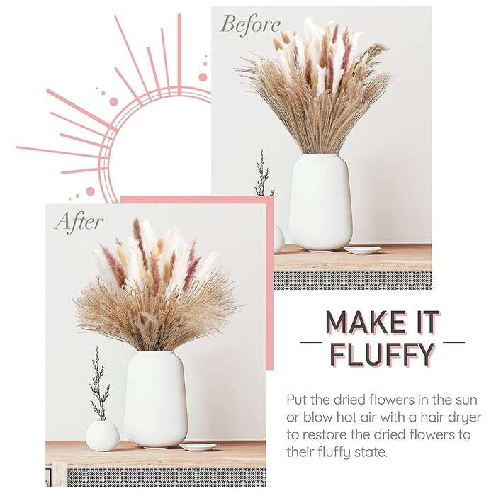 Natural Dried Flower Bouquet Pampas Grasses for Wedding Decoration