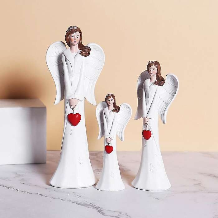 Home Modern Resin Angel Statue Character Home Decor Nordic- C