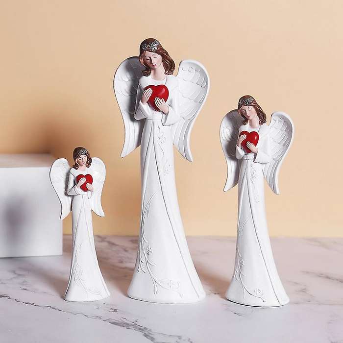 Home Modern Resin Angel Statue Character Home Decor Nordic- C