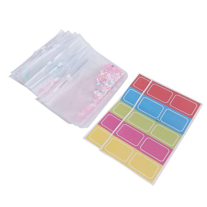 A6 Binder Cash Envelopes, Pvc Budget Envelopes with Zipper Envelopes