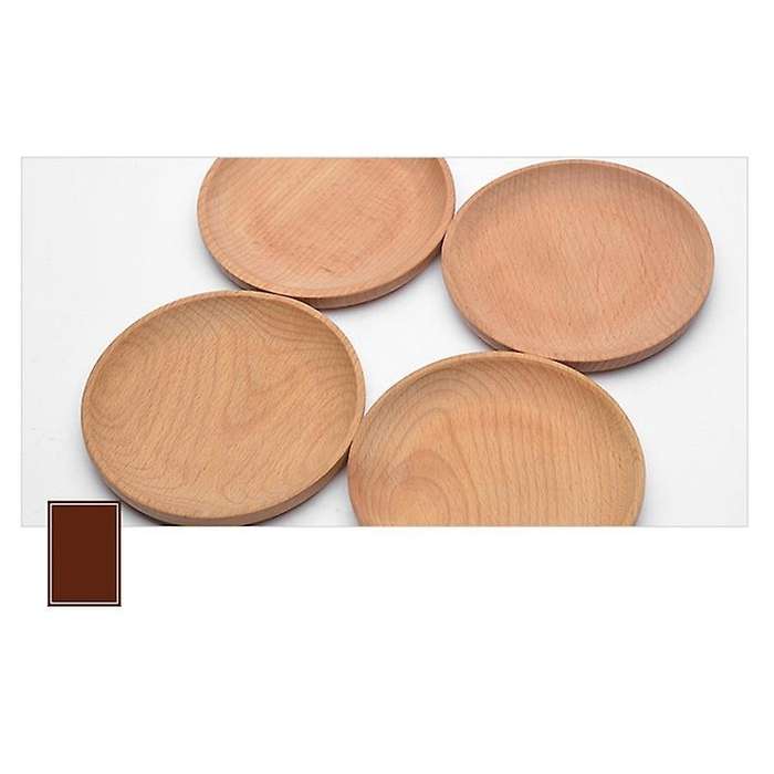 Solid Wood Round Dish Snack Dish Fruit Dried Plate, Wooden Round Dish